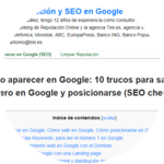 Aparecer en Google