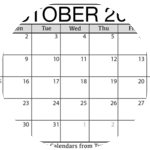 October 2023 Calendar